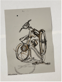 tekening fietsen